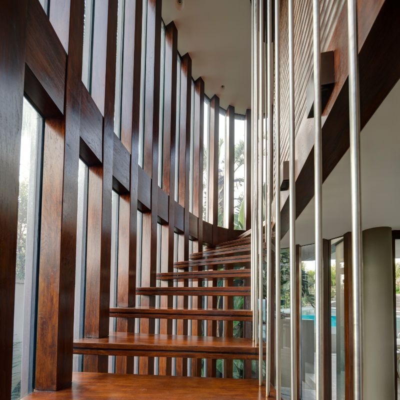 timber stair feature