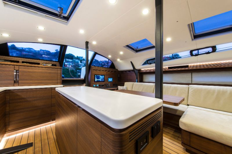 super yacht timber cabin